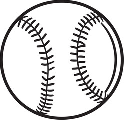 Baseball Silhouette Black | Vector Icon Artwork