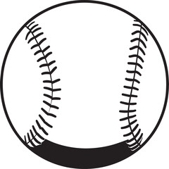 Baseball Silhouette Black | Vector Icon Artwork