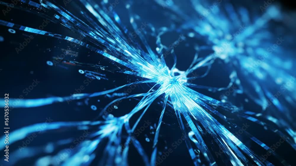 Poster abstract blue digital network connection streams background art