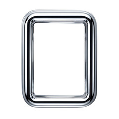 silver frame on PNG