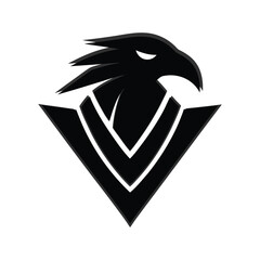 Eagle bird silhouette vector art illustration