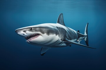 Fototapeta premium Great white shark animal fish underwater.