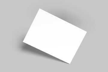 A4 Postcard Design Mockup Blank 
