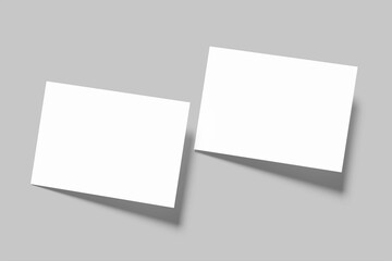A4 Postcard Design Mockup Blank 
