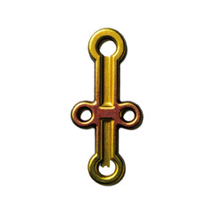 golden key isolated PNG