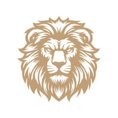 Obraz premium lion head vector illustration