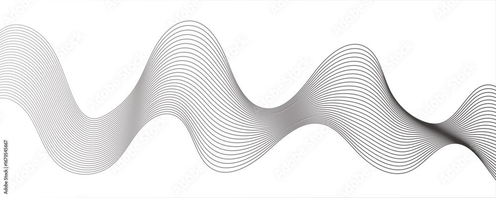 Poster abstract grey, white smooth element swoosh speed wave modern stream background. wave with lines crea