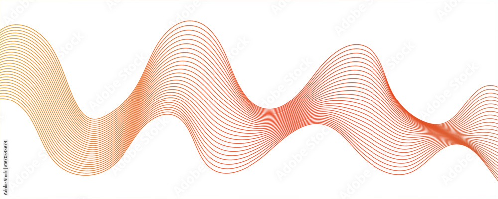 Poster abstract orange, white smooth element swoosh speed wave modern stream background. wave with lines cr