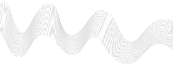 Abstract grey, white smooth element swoosh speed wave modern stream background. Wave with lines created using blend tool.Vector illustration. Design template for cover, business ,postcard certificate.