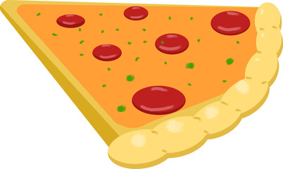 a slice of pizza flat style clipart