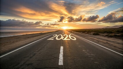 2026 Painted on Coastal Highway at Sunset - 7
