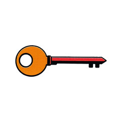 golden key with keyhole PNG