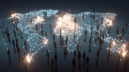 World map connected, social network, globalization bsiness, soc