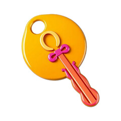 golden key with keyhole PNG