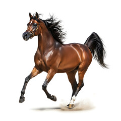 Obraz premium Chestnut Arabian Horse in Motion