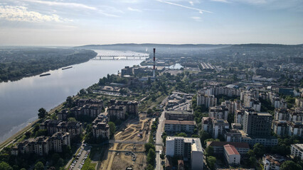 Aerial View Of Dorćol Belgrade Infrastructure Development And Urban Growth