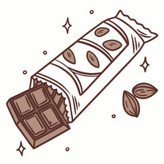 chocolate bar with nuts