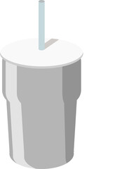 instant drink cup flat style illustration
