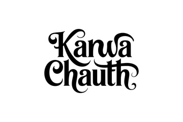 Happy Karwa Chauth Decorative Typography Design Collection