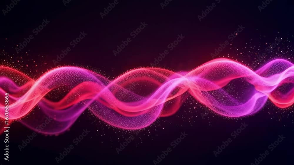 Poster abstract pink red waves background animation seamless loop motion graphics visuals wallpaper video