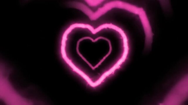 glowing heart shape