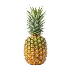 Fresh ripe pineapple isolated on transparent background