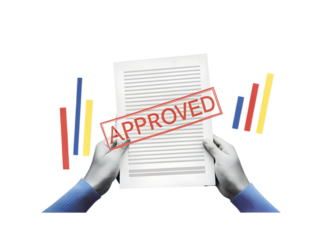 Black and white hands and human's brain. Modern collage style. Illustration on transparent background