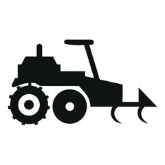 Rotavator Silhouette Vector – Minimal Soil Preparation Tool