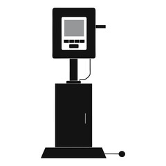 Soil Testing Machine Silhouette Vector with Digital Panel
