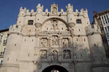 santa maria archway in burgos in spain  © frdric