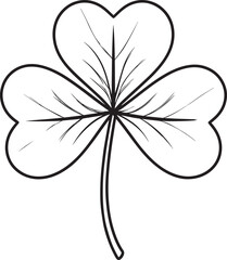 Black Shamrock Leaf Silhouette | St. Patrick's Day Vector Art