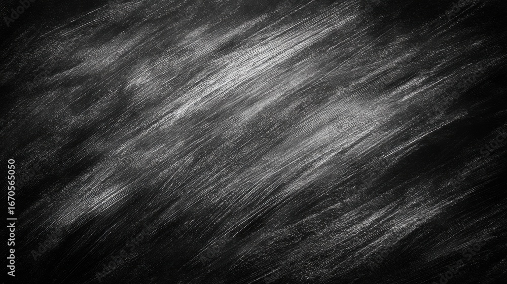 Poster a textured black and white background featuring abstract streaks, creating a dynamic and visually en