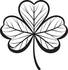 Black Shamrock Leaf Silhouette | St. Patrick's Day Vector Art