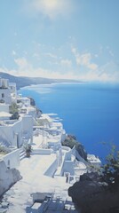 Fototapeta premium Greece architecture tranquility landscape.