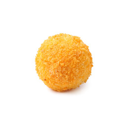 Delicious fried croquette ball isolated on white
