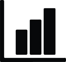 Vector Bar graph chart diagram report statistical silhouette Illustrator