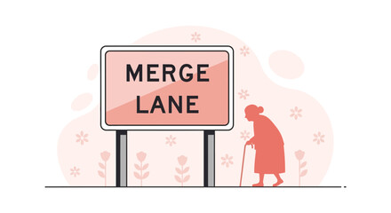 The Last Milestone An Illustration of Aging and the Inevitable Merge Lane