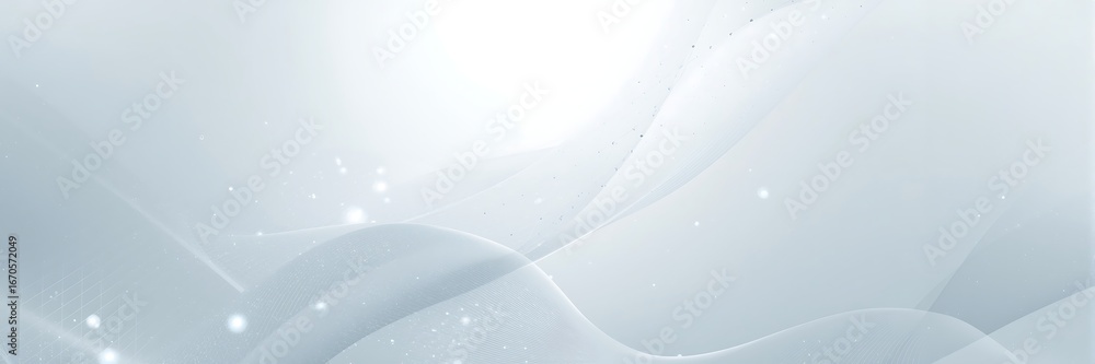Poster elegant white abstract background with flowing lines and soft light, ideal for modern designs and pr