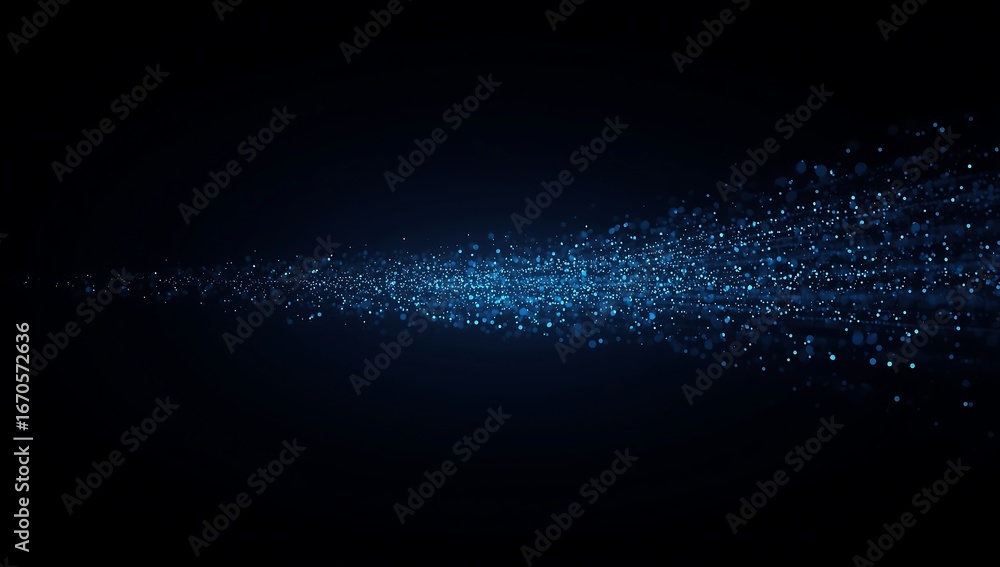 Poster abstract blue glitter sparkle light particle effect background, blurred glow shiny texture for chris