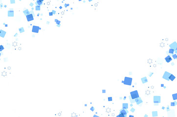 Blue Geometric Star Frame Background