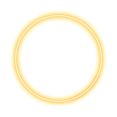 Neon Glowing Circle Frame Illustration