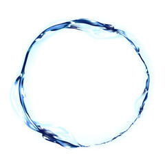 Water Splash Circle Frame Illustration