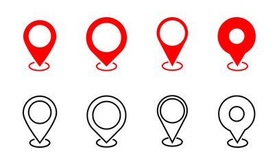 Location Pin Navigation Icon vector illustration with map marker, destination pointer, GPS direction symbol, and travel route design