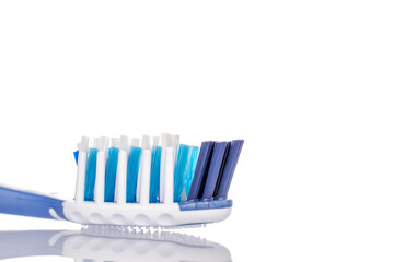 Toothbrush isolated on white background, close-up.