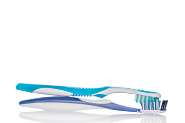 Toothbrush isolated on white background, close-up.