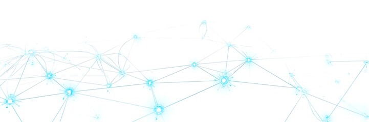 Abstract network background with connecting dots and lines on white, representing a modern and futuristic design isolated on white background