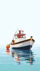 Rescue boat on ocean surface