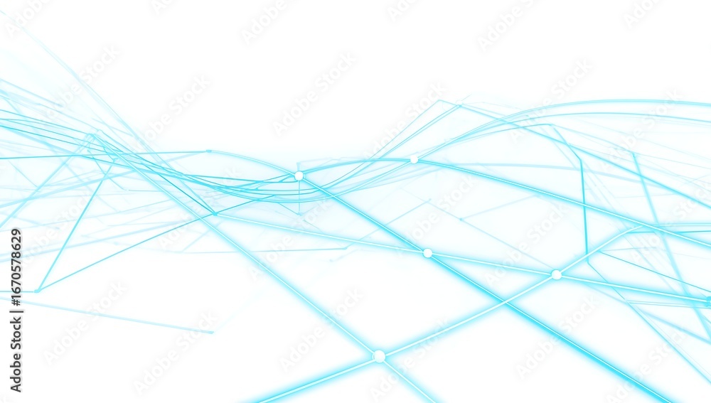 Aufkleber abstract blue line background isolated on white background with modern geometric shape and futuristi