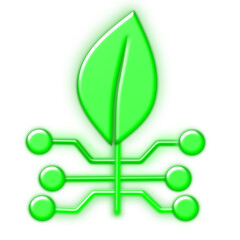 Bio internet eco network futuristic icon vector