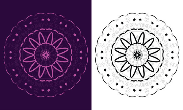 Geometric Circular Ornament Vector Design